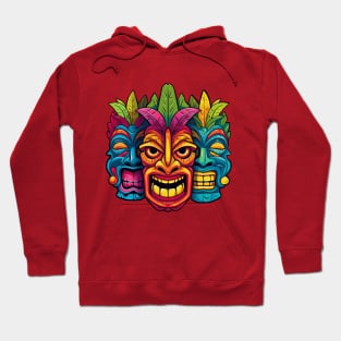 Three Tiki Masks Hoodie